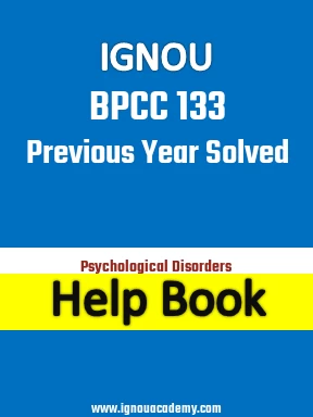 IGNOU BPCC 133 Previous Year Solved Question Paper